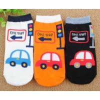 嬰兒防滑短襪 (一套3對) - Little Car